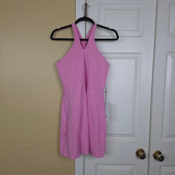 Girlfriend Collective Dresses & Skirts - Girlfriend Collective Mariposa Pink Becca X Neck Dress Size L
